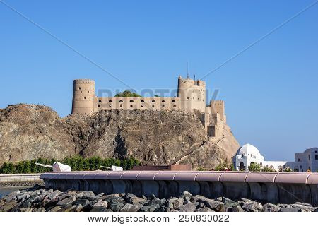 Fort Al-jalali In Old Muscat - Muscat, Oman. Al Jalali Fort Lies On A Rocky Outcrop On The East Side