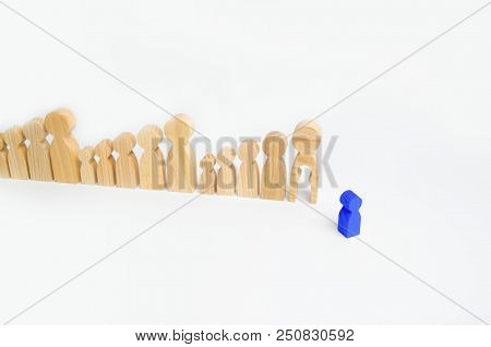 Generations Of People Stand In A Row And The Last Adult Person Has A Void In The Shape Of A Child. C