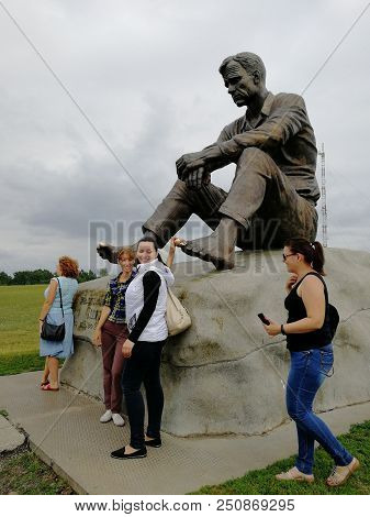 Srostki, Siberia, Altai Region, Russia - 24 July, 2018: Shukshin Days In Altai