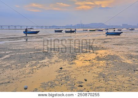 Sunset Beach In Hong Kong Lau Fau Shan