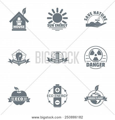 Sun House Logo Set. Simple Set Of 9 Sun House Vector Logo For Web Isolated On White Background