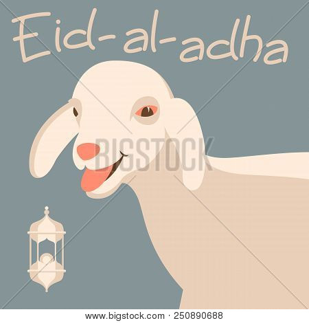 Muslim Holiday  Kurban  Bajram  Eid Al -adha Vector Illustration  Flat