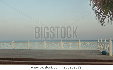 Loneliness On Sea Coast, Concept Of Resort