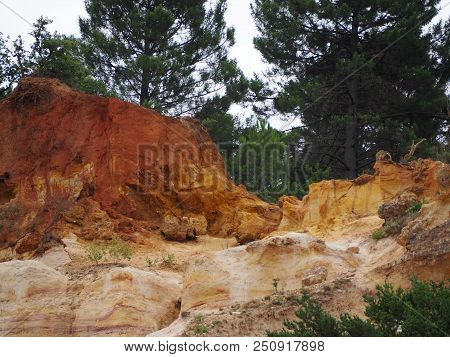 Rustrel, France - July 14, 2018: Photography Showing A Magnificent Landscape. The Photography Was Ta