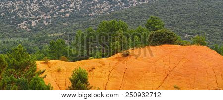 Rustrel, France - July 14, 2018: Photography Showing A Magnificent Landscape. The Photography Was Ta