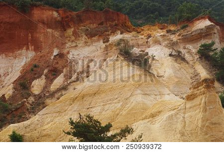 Rustrel, France - July 14, 2018: Photography Showing A Magnificent Landscape. The Photography Was Ta