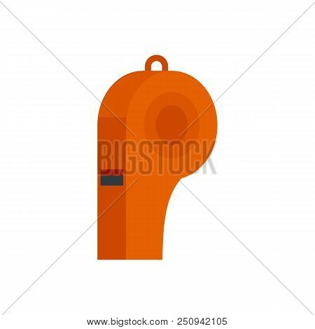 Red Whistle Icon. Flat Illustration Of Red Whistle Vector Icon For Web Isolated On White