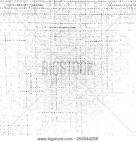 Distress Thread Used Texture. Grunge Rough Dirty Background. Shabby Black Cotton Cover. Overlay Aged