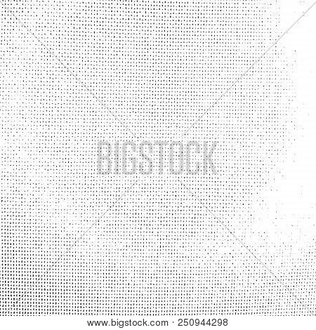 Distress Thread Used Texture. Grunge Rough Dirty Background. Shabby Black Cotton Cover. Overlay Aged
