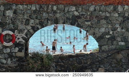 Levanto (la Spezia), 24 July 2018: Favorite Destination For Tourists During The July Holidays