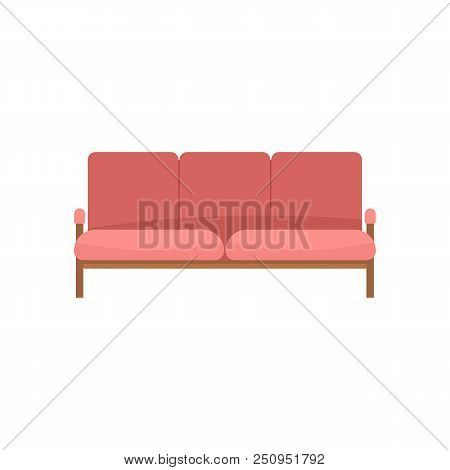Ledger Sofa Icon. Flat Illustration Of Ledger Sofa Vector Icon For Web Isolated On White