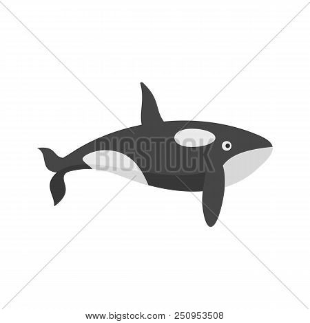 Orca Whale Icon. Flat Illustration Of Orca Whale Vector Icon For Web Isolated On White