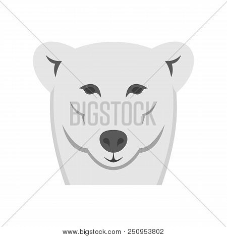 Female Polar Bear Icon. Flat Illustration Of Female Polar Bear Vector Icon For Web Isolated On White