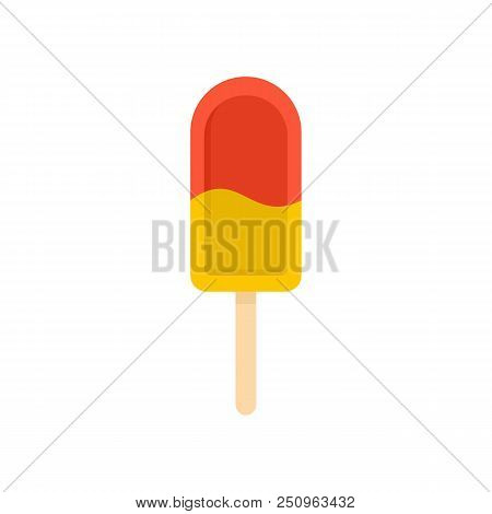 Double Red Ice Cream Icon. Flat Illustration Of Double Red Ice Cream Vector Icon For Web Isolated On