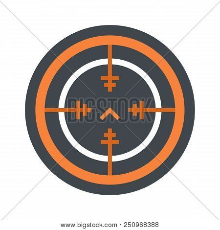 Svd Gun Aim Icon. Flat Illustration Of Svd Gun Aim Vector Icon For Web Isolated On White