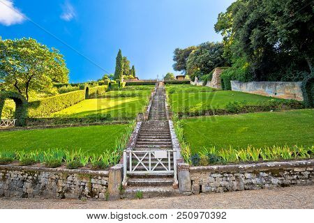 Giardino Bardini Park In Florence View, Tuscany Region Of Italy