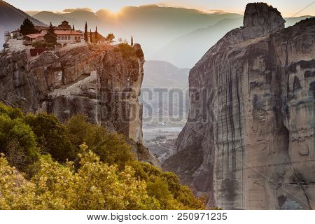 Monastery Of The Holy Trinity I In Meteora, Greece
