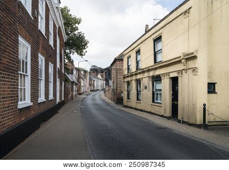 Beccles, Suffolk, Uk, July 2018 - Historic Buildings In Northgate In The Market Town Of Beccles, Suf