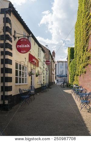 Beccles, Suffolk, Uk, July 2018 - View Of Market Row In The Historic Market Town Of Beccles, Suffolk