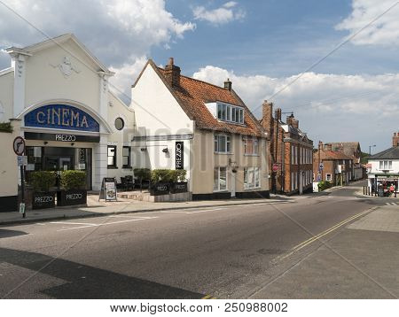 Beccles, Suffolk, Uk, July 2018 - The Old Cinema And Historic Buildings In Saltgate, Beccles, Suffol