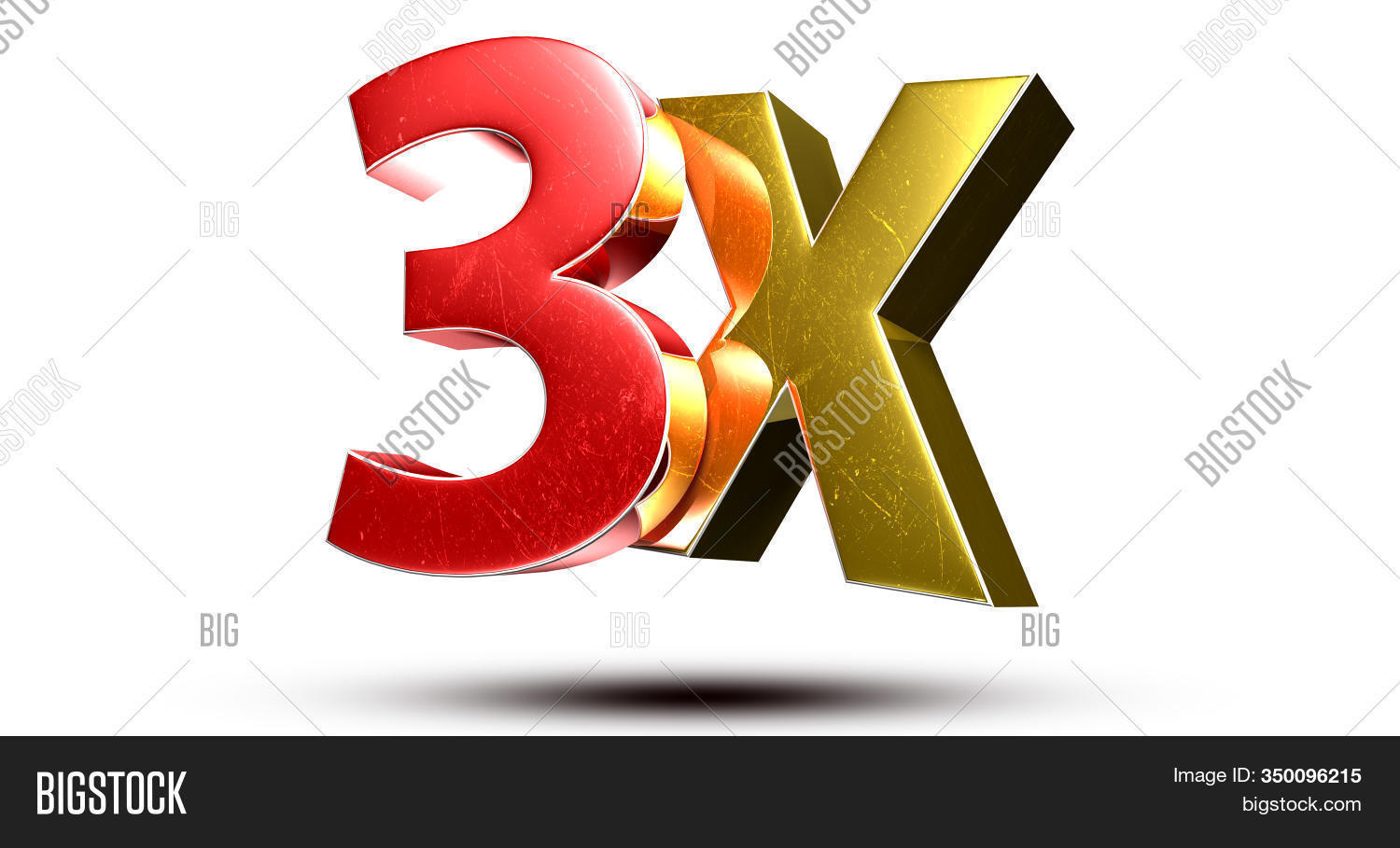 3d Illustration 3x Red Image & Photo (Free Trial) | Bigstock