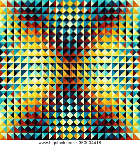 Geometric Abstract Pattern In Low Poly Style.