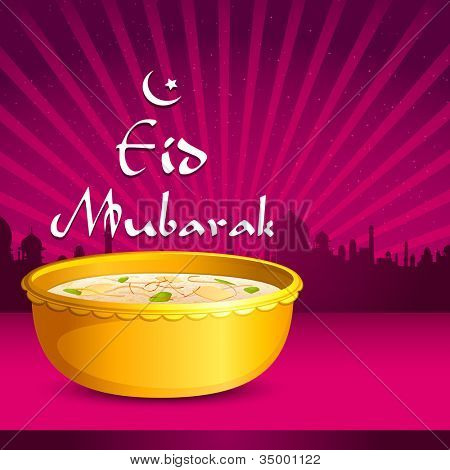 ilustrace sewain mísa pro oslavu Eid