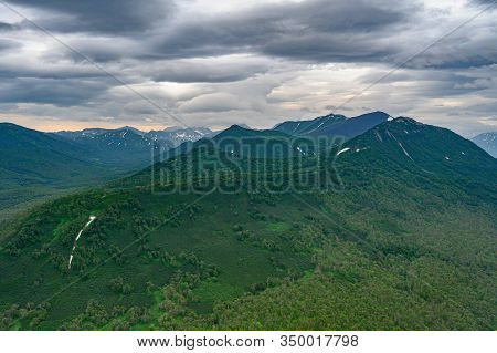 Panoramic View Of The City Petropavlovsk-kamchatsky And Volcanoes: Koryaksky Volcano, Avacha Volcano