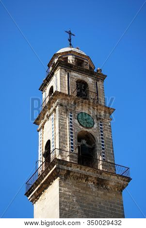View Of The Marques De Bertemati Palace Bell Tower In The Plaza De La Encarnacion, Jerez De La Front