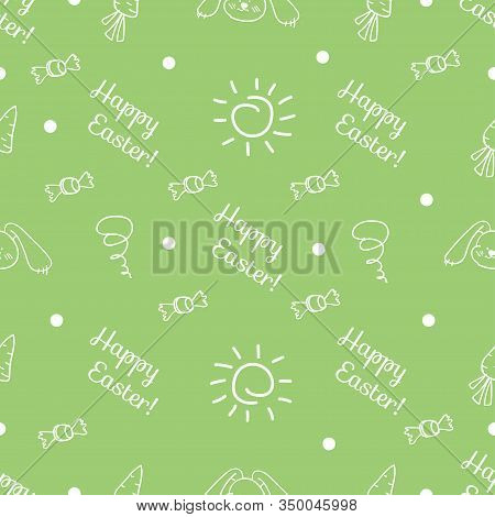 Vector Pattern. Children's Chalk Drawings For Easter.