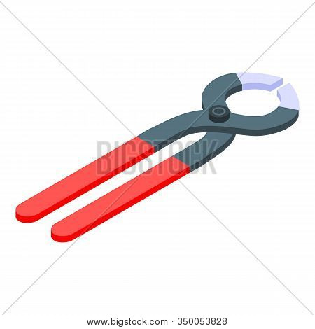 Electric Pliers Icon. Isometric Of Electric Pliers Vector Icon For Web Design Isolated On White Back