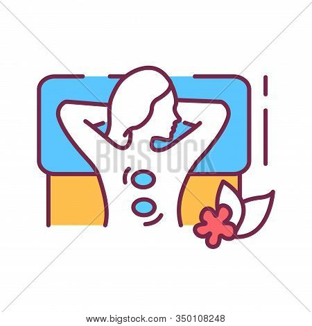 Spa Body Treatments Color Line Icon. Cleanse, Exfoliate, And Hydrate The Skin On Body. Pictogram For