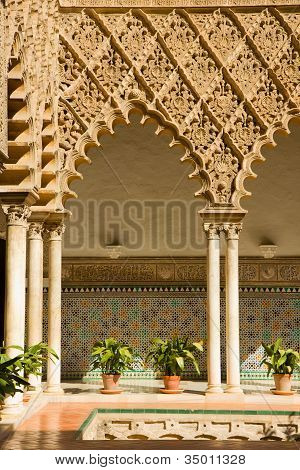 Skutečné Alcazar, Sevilla, Španělsko