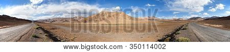 Pamir Highway Or Pamirskij Trakt. Landscape Around Pamir Highway M41 International Road, Mountains I