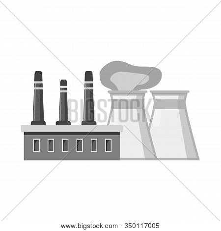 Vector Illustration Of Factory And Manufacture Logo. Set Of Factory And Oil Vector Icon For Stock.