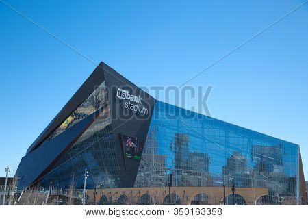 MINNESOTA-MINNEAPOLIS APRIL6, 0218:  US Bank Stadium, the home of the Minnesota Vikings, a professional American football team based in Minneapolis, Minnesota