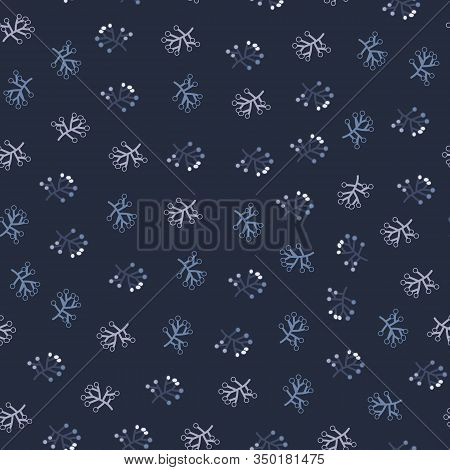 Vector Purple Grapes Seamless Pattern Print Background.