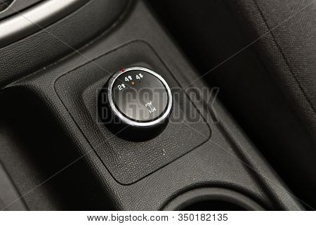 Novosibirsk, Russia - December 21, 2019:  Chevrolet Trailblazer, Close Up 2wd, Auto, Lock  Button Sw