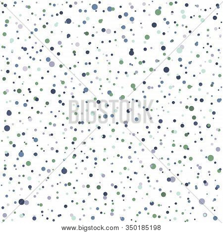 Vector White Purple Green Dots Seamless Pattern Print Background.