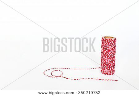 Rope In Red And White Roll, Twine Rope Spool For Tight Packaing Or Parcel, Color Special Decorate Ch