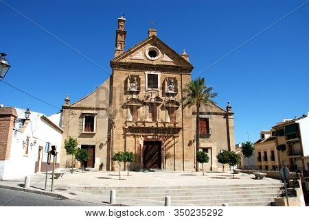 Antequera, Spain - August 08, 2008 - Front View Of Trinidad Church (iglesia De La Trinidad), Anteque