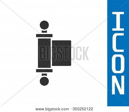 Grey Decree, Paper, Parchment, Scroll Icon Icon Isolated On White Background. Chinese Scroll. Vector