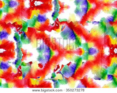 Green, Lush Lava Red And Saffron Yellow Traditional Spalier Texture. Kilim Native Background. Ikat G