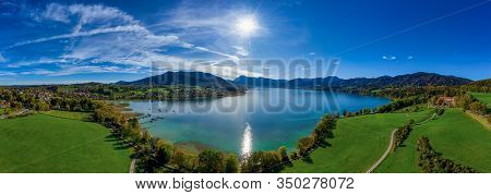 View Over The Bavarian Tegernsee, A Very Popular Lake.