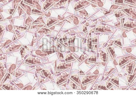 A Sarospatki Var Building On Hungary 500 Forint 1993 Banknote Pattern