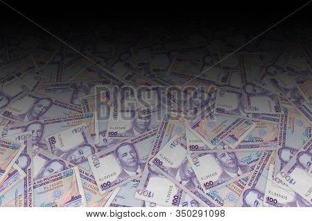 Manuel A Roxas On 100 Piso Philippines Money Bill Close Up Pattern