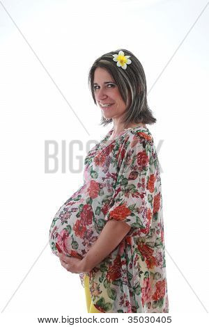 Šťastné těhotná žena