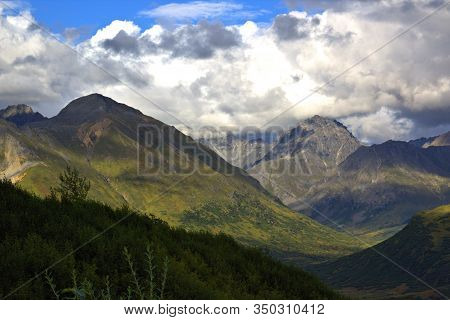 Hatcher Pass In The Talkeetna Mountains Of Alaska
