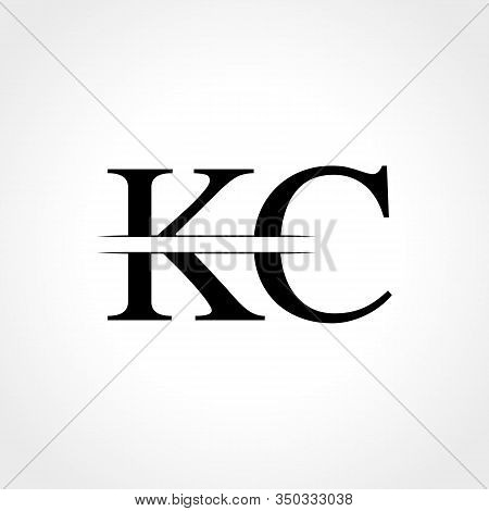 Initial Kc Letter Logo Design Vector Illustration. Abstract Letter Kc Logo Design