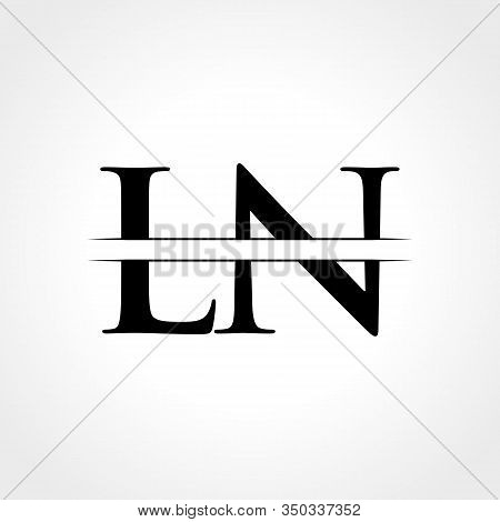 Initial Ln Letter Logo Design Vector Template. Abstract Black Letter Ln Logo Design